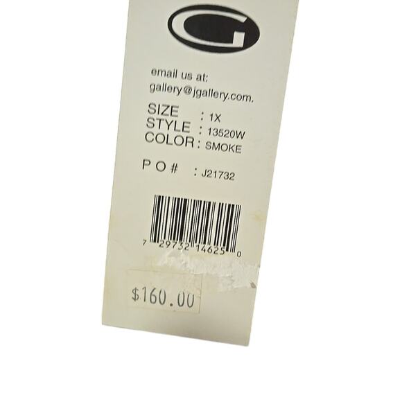 NWT Gallery 1X Women's Premium Gray/Black Microsuede Coat - Picture 8 of 13